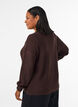 Strickjacke mit Rei&szlig;verschluss, Braun, Model image number 2