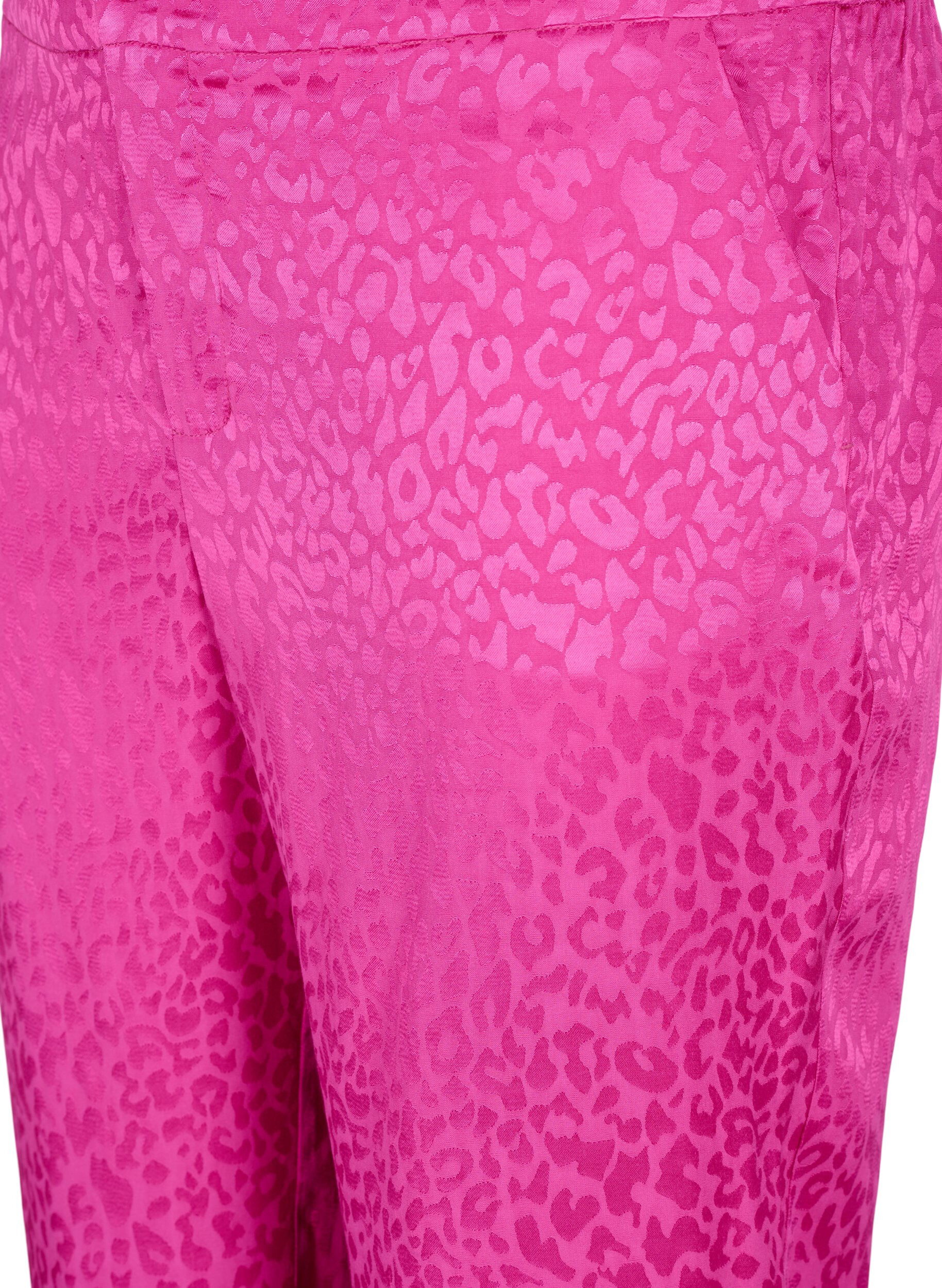 ZizziTon-in-Ton-Hose aus Viskose-Jacquard, Rose Violet, Packshot image number 2