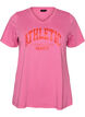 T-Shirt aus Bio-Baumwolle mit Varsity-Print und V-Ausschnitt, Rot, Packshot image number 0