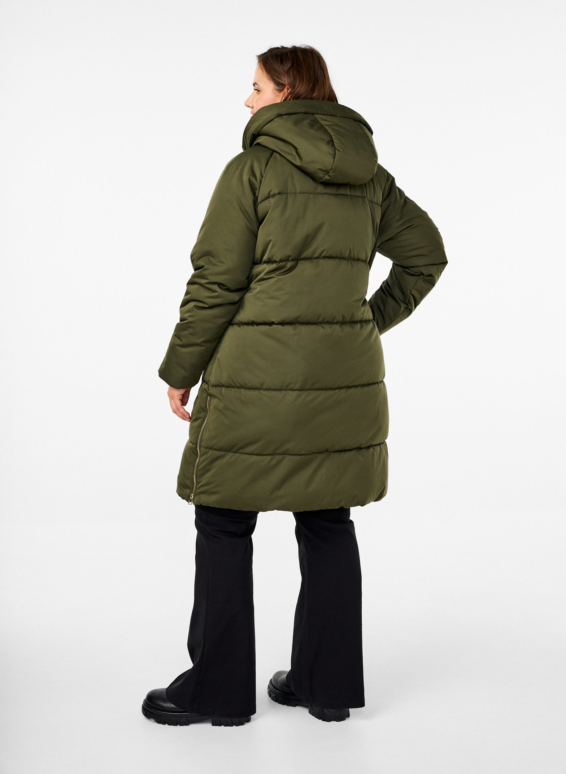 ZizziPufferjacke mit Kapuze, Gr&uuml;n, Model image number 2