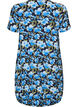 Kurzarm Baumwollkleid mit Print, Blau, Packshot image number 1