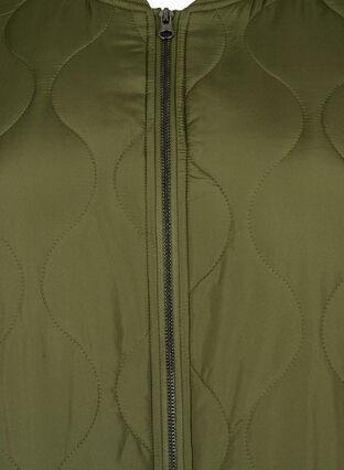 Lange gefütterte Jacke mit Taschen und Reißverschluss, Winter Moss, Packshot image number 2