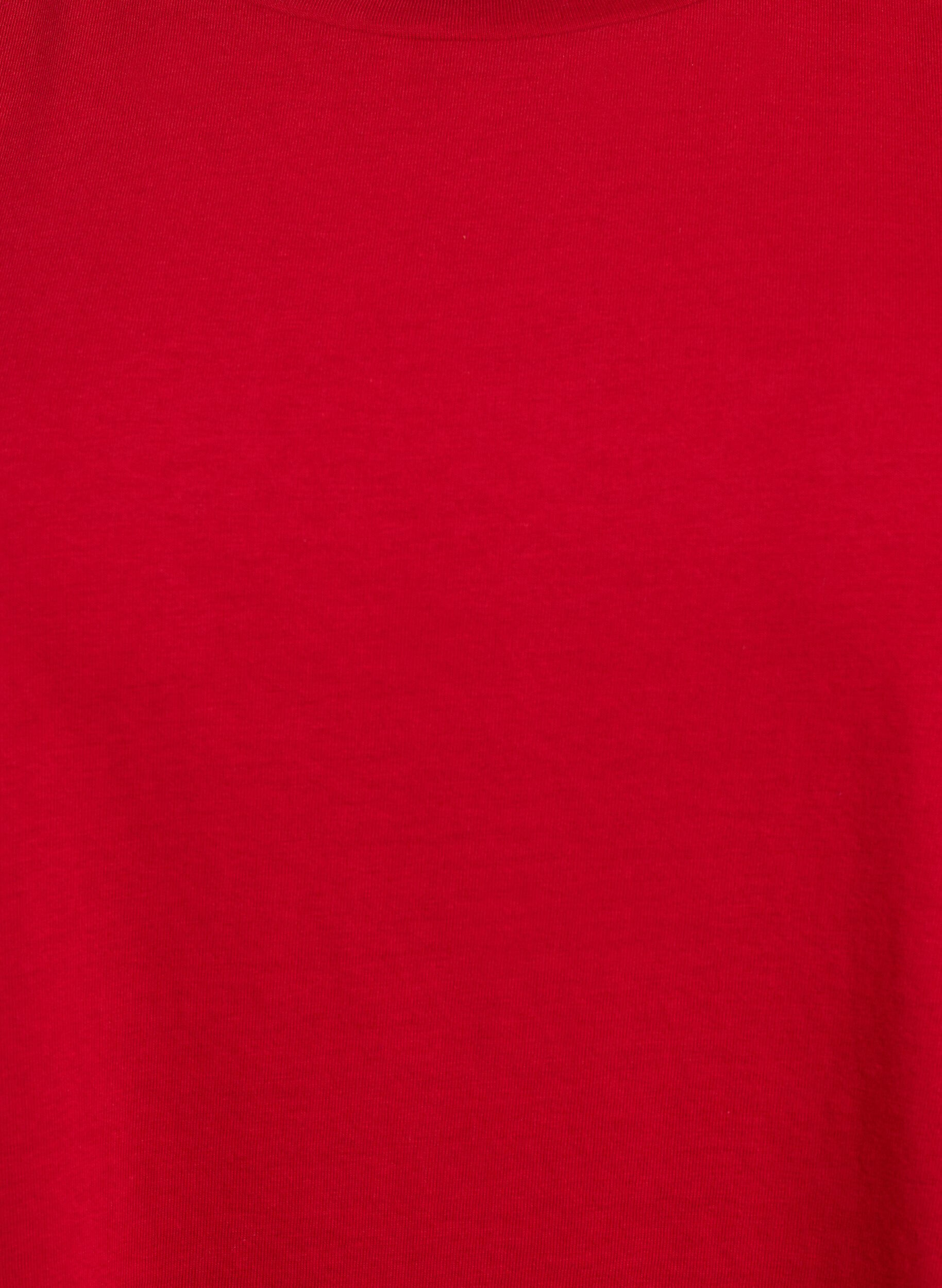 ZizziKurz&auml;rmliges T-Shirt aus einer Baumwollmischung, Rot, Packshot image number 2