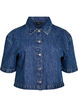 Kurz&auml;rmelige Jeansjacke mit Kn&ouml;pfen, Blau, Packshot image number 0