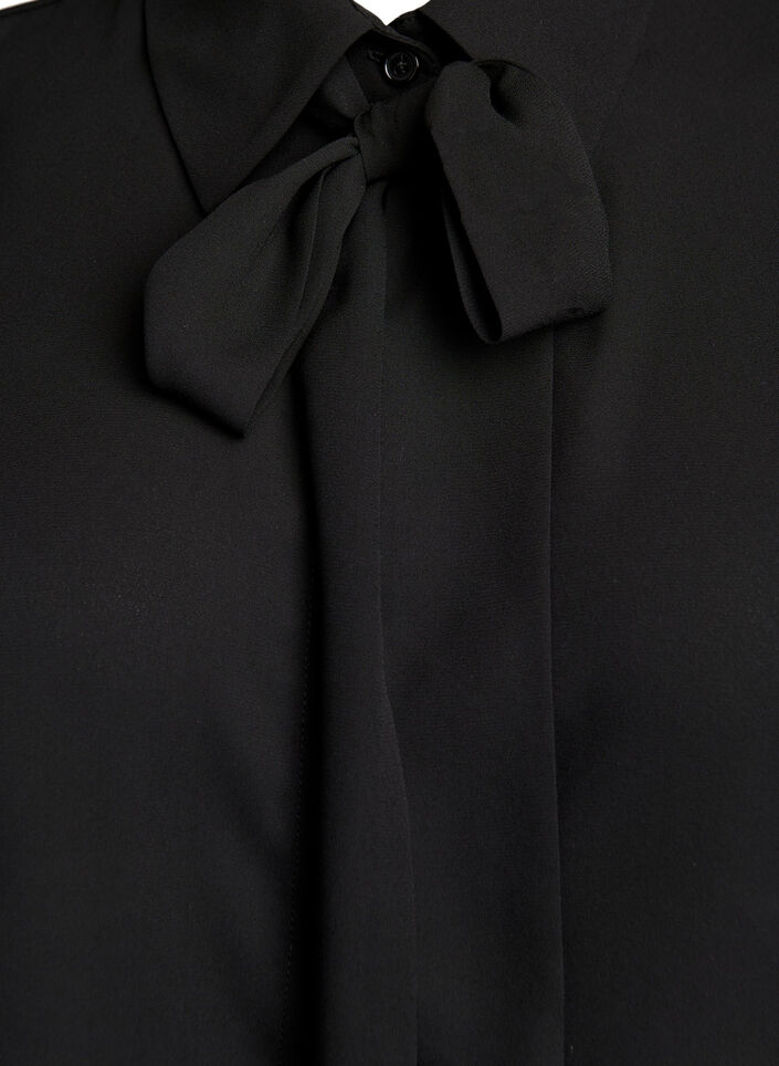 Krageneinsatz mit abnehmbarer Krawatte, Schwarz, Packshot image number 2