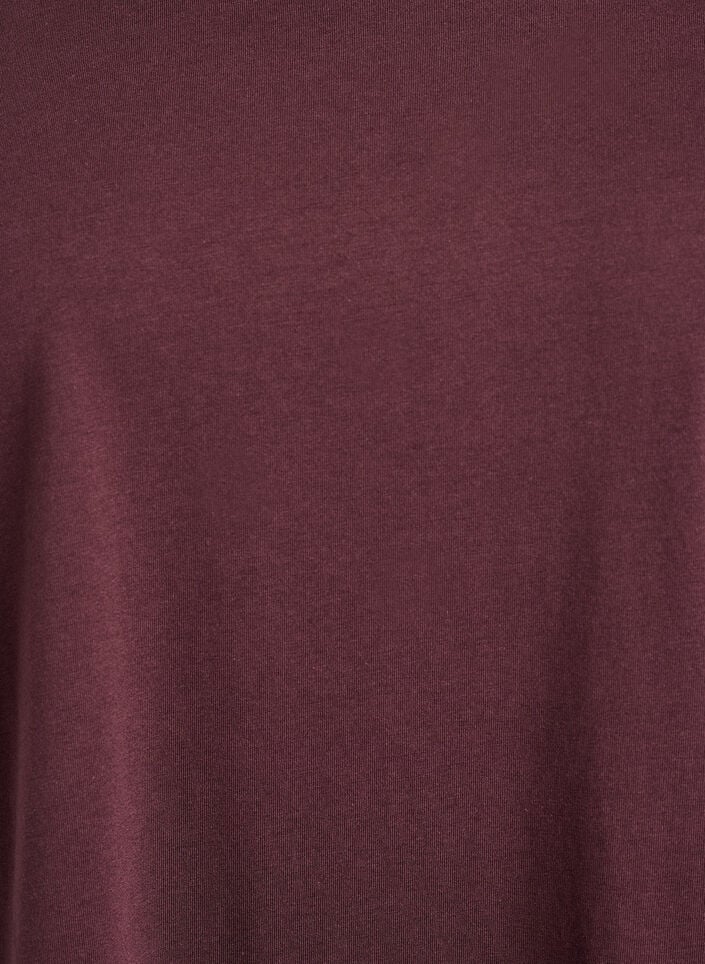 Kurzärmeliges T-Shirt aus einer Baumwollmischung, Dunkles Bordeaux, Packshot