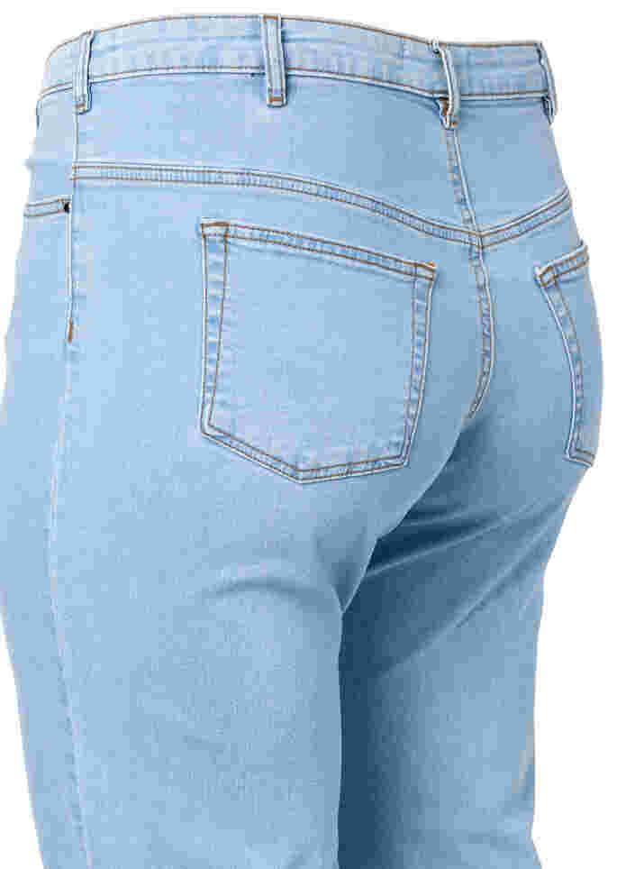 Hochtaillierte Gemma Jeans mit Loch am Knie, Ex Lgt Blue, Packshot image number 3