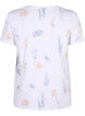 T-Shirt aus Bio-Baumwolle mit Blumendruck, White W. Blue flower, Packshot image number 1