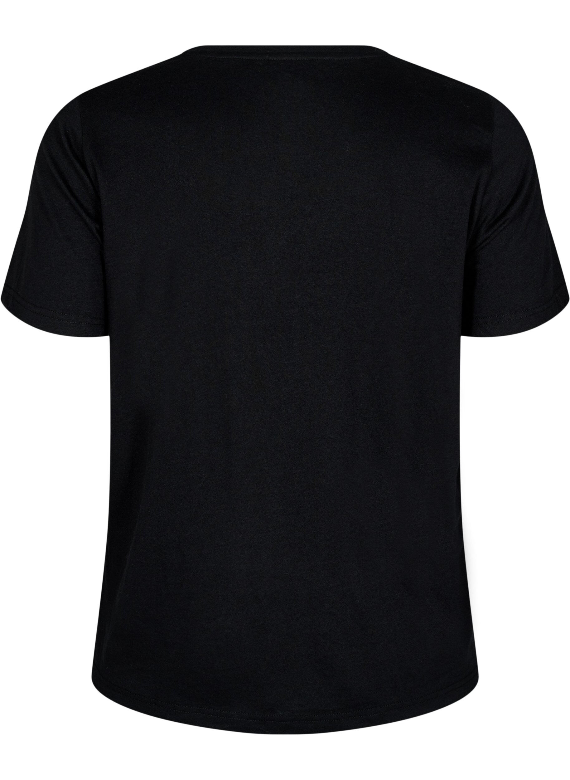 ZizziFLASH - T-Shirt mit Print, Schwarz, Packshot image number 1