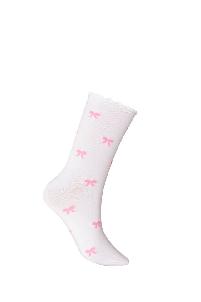 Socken aus Baumwolle mit Mustern, Wei&szlig;, Packshot image number 1