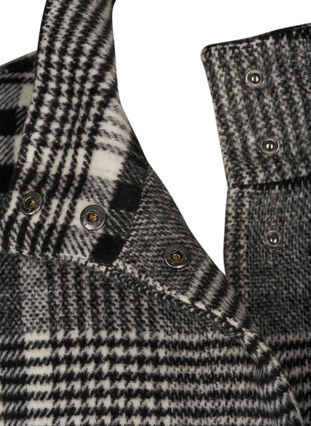 Karierte Jacke mit Knopfverschluss und Taschen, Black Check, Packshot image number 2