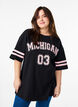 Sportliches Oversize-College-T-Shirt, Schwarz, Model image number 0