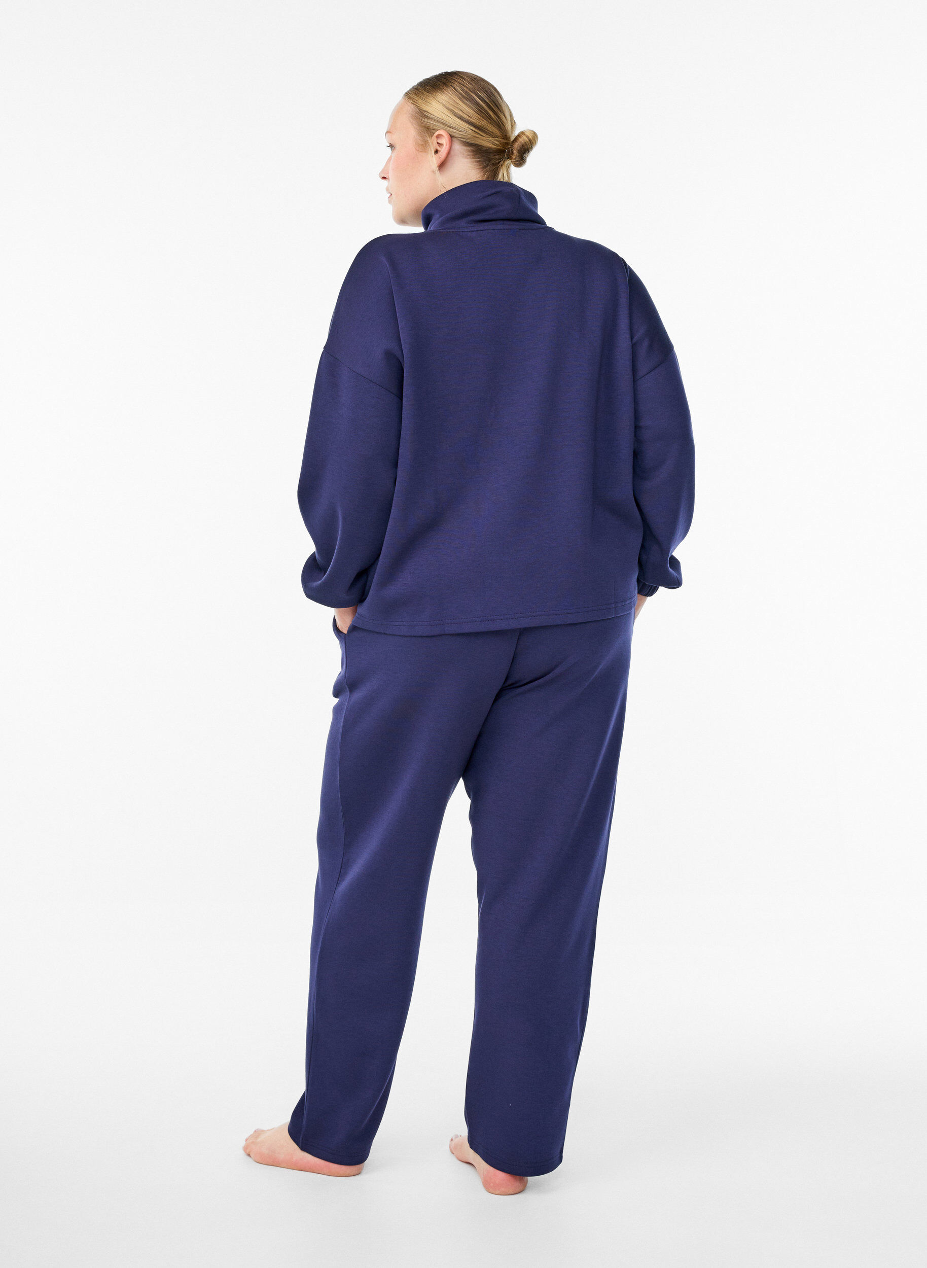 ZizziLockere Hose aus Modal-Mix, Blau, Model image number 1