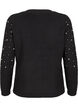 Strickjacke mit Perlen, Black White Pearls, Packshot image number 1