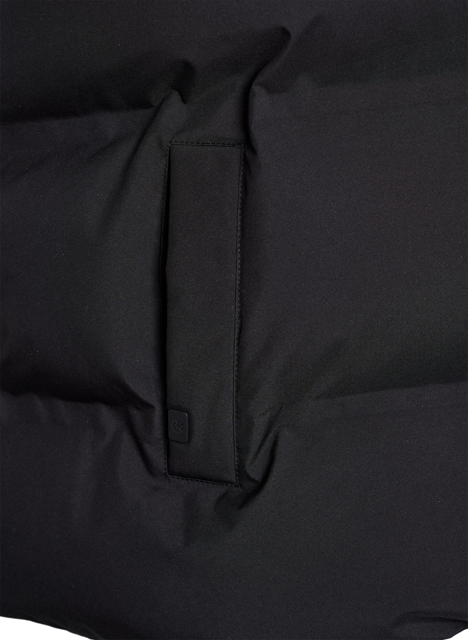 ZizziKurze Steppweste mit hohem Kragen, Schwarz, Packshot image number 3