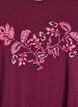Nachtshirt aus Baumwolle mit Print auf der Vorderseite, Dunkles Bordeaux, Packshot image number 2