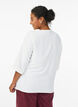 Bluse mit V-Ausschnitt und 3/4-&Auml;rmeln, Vanille, Model image number 2