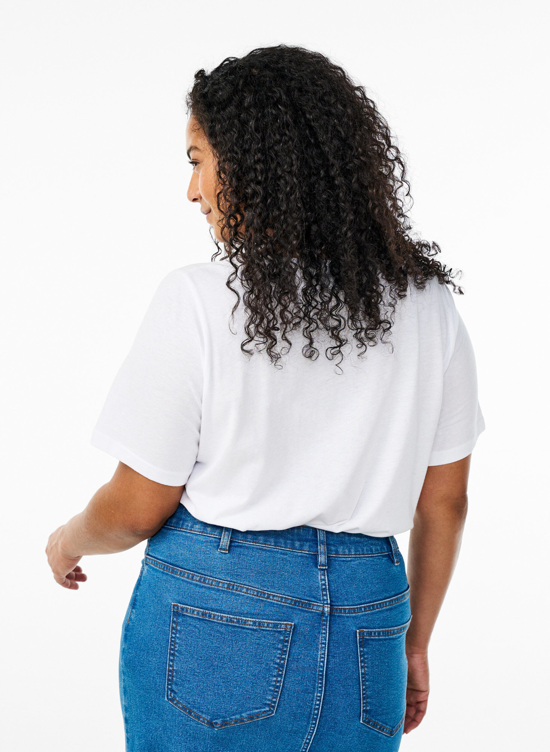 Zizzi2er-Pack T-Shirts mit V-Ausschnitt, Schwarz, Model image number 2