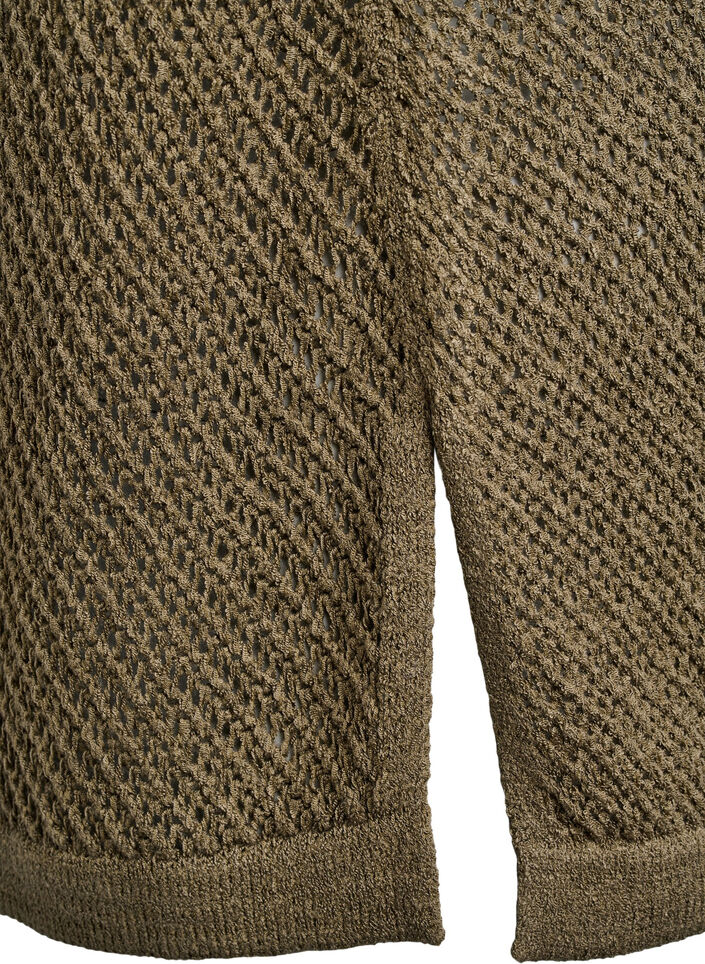 FLASH - Ärmelloser Stricktop mit V-Ausschnitt, Grün, Packshot image number 3