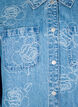 Jeansjacke mit floralem Muster, Light Blue Denim, Packshot image number 2