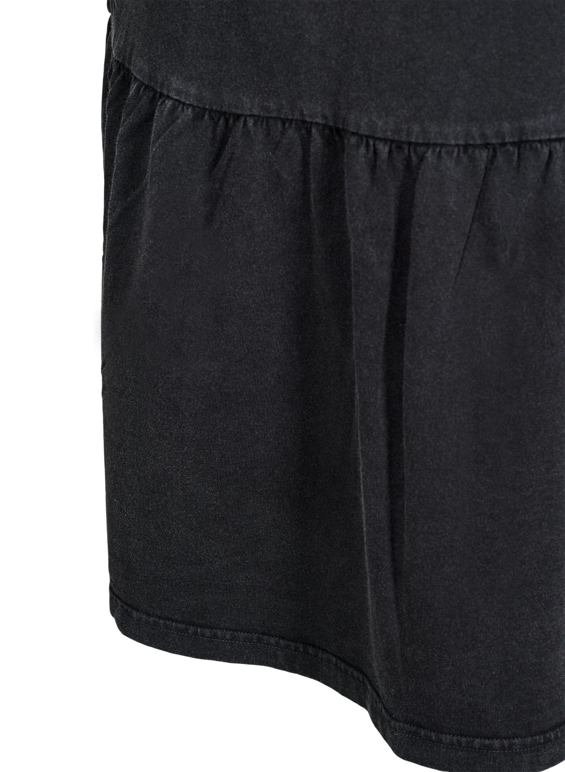 ZizziKurzes Kleid in A-Linie mit gewaschenem Look, Grau, Packshot image number 3