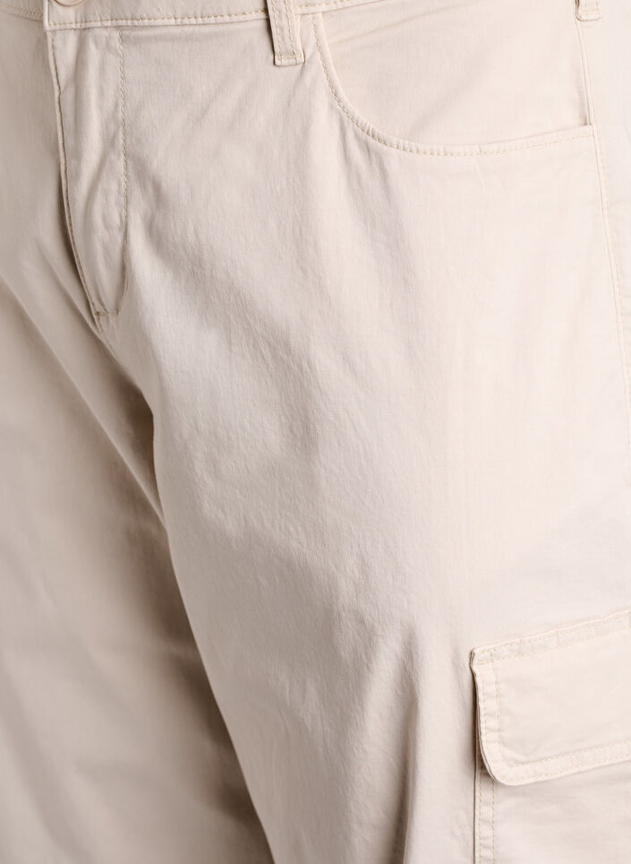 Cargo-Knickers mit hoher Taille, Beige, Packshot image number 2