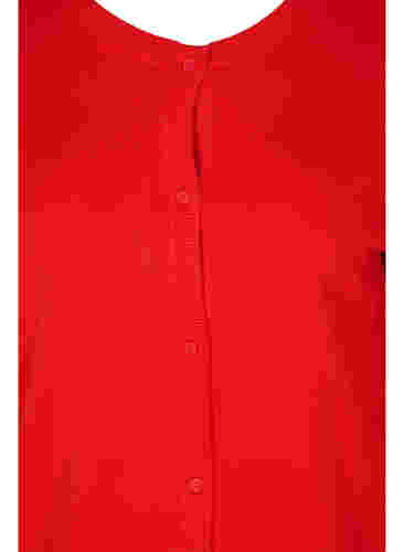 Strickjacke mit Knöpfen aus Viskosemischung, Fiery Red, Packshot image number 2
