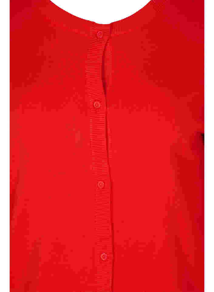 Strickjacke mit Knöpfen aus Viskosemischung, Fiery Red, Packshot image number 2