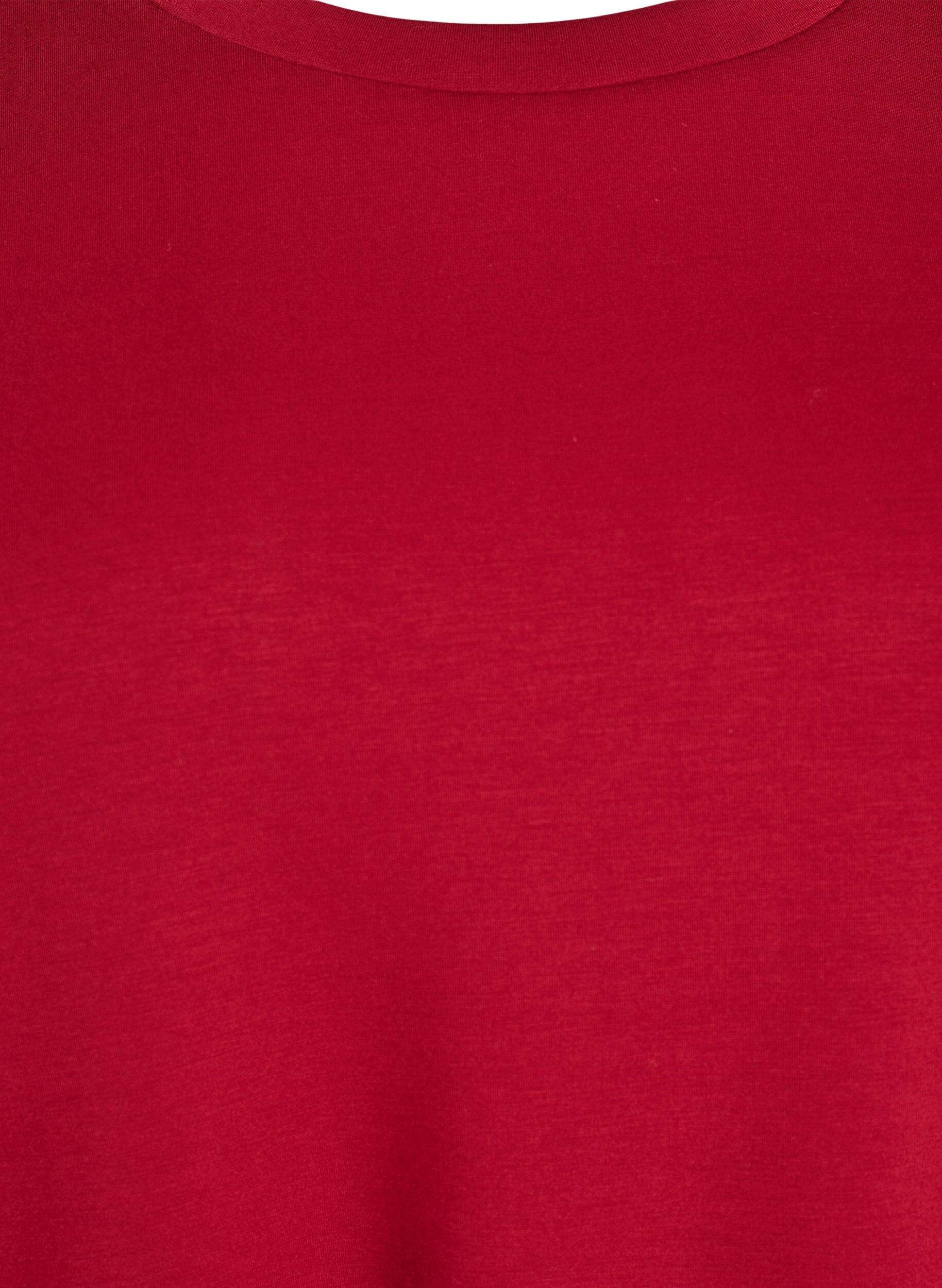 ZizziKurzes Loose-Fit T-Shirt aus Modal-Mix, Rot, Packshot image number 2
