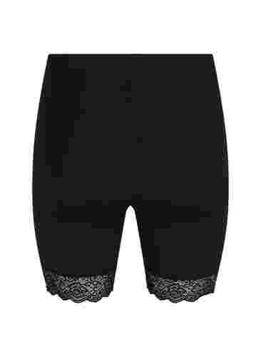 Light Shapewear Shorts mit Spitzensaum, Black, Packshot image number 1