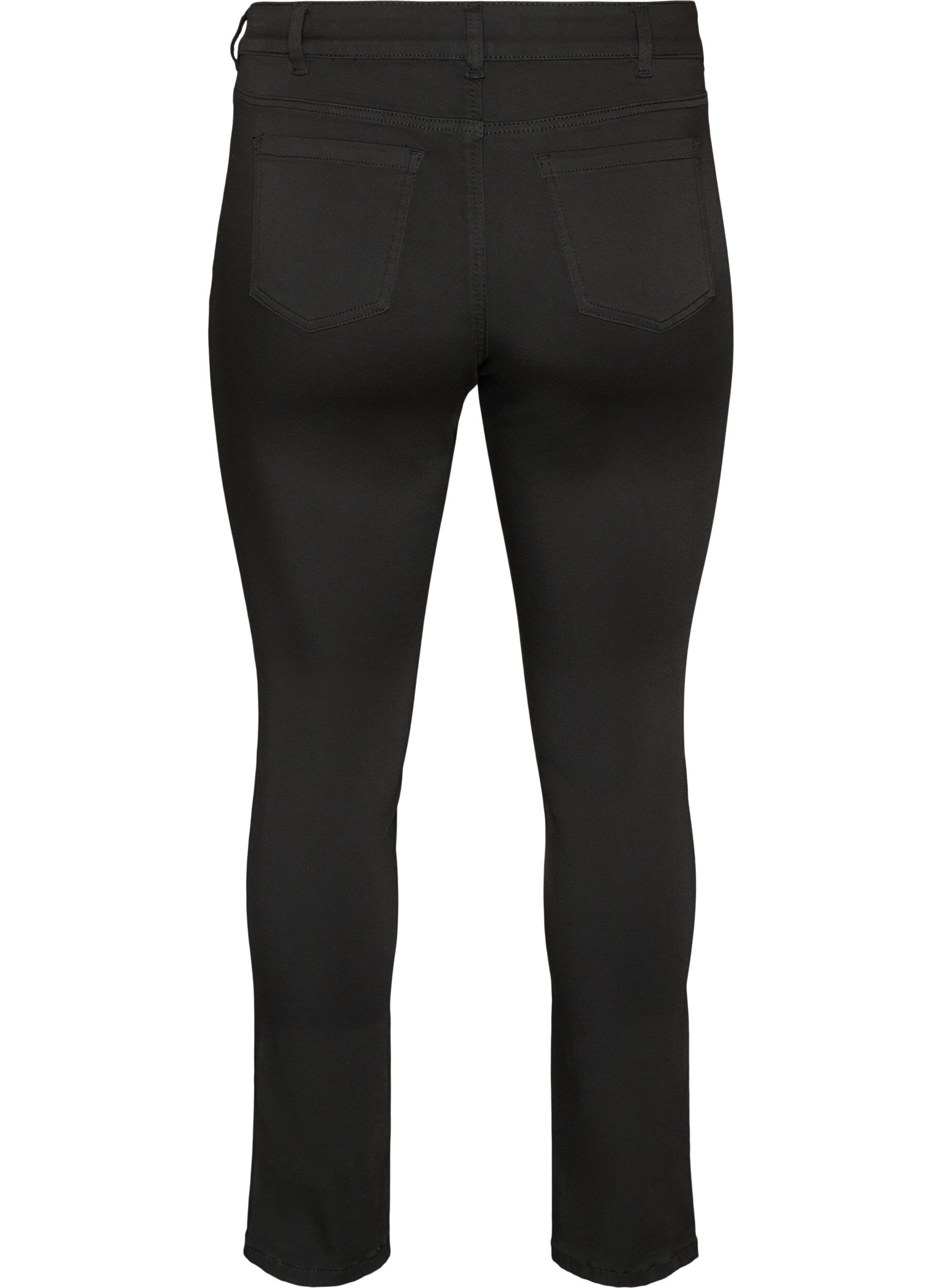 ZizziEmily Stay Black Jeans mit normaler Taille, Schwarz, Packshot image number 1