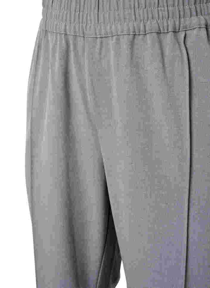 Graue melierte Hose mit elastischem Bund, Medium Grey Melange, Packshot image number 2