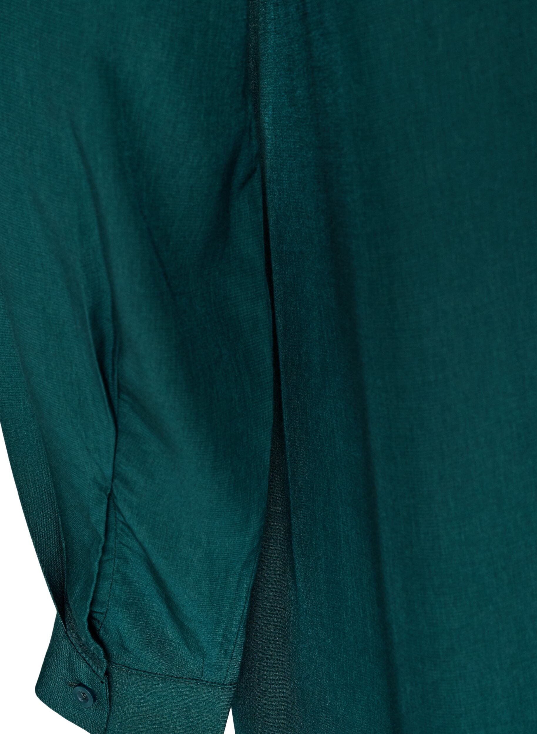 ZizziKurzes Hemdblusenkleid mit R&uuml;schenvolant, Gr&uuml;n, Packshot image number 3