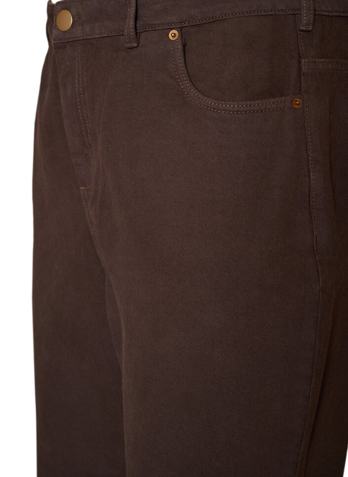 Farbige Jeans Kiana mit gerader Passform, Braun, Packshot image number 2