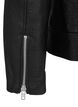 Bikerjacke aus Leder mit Taschen, Black, Packshot image number 3