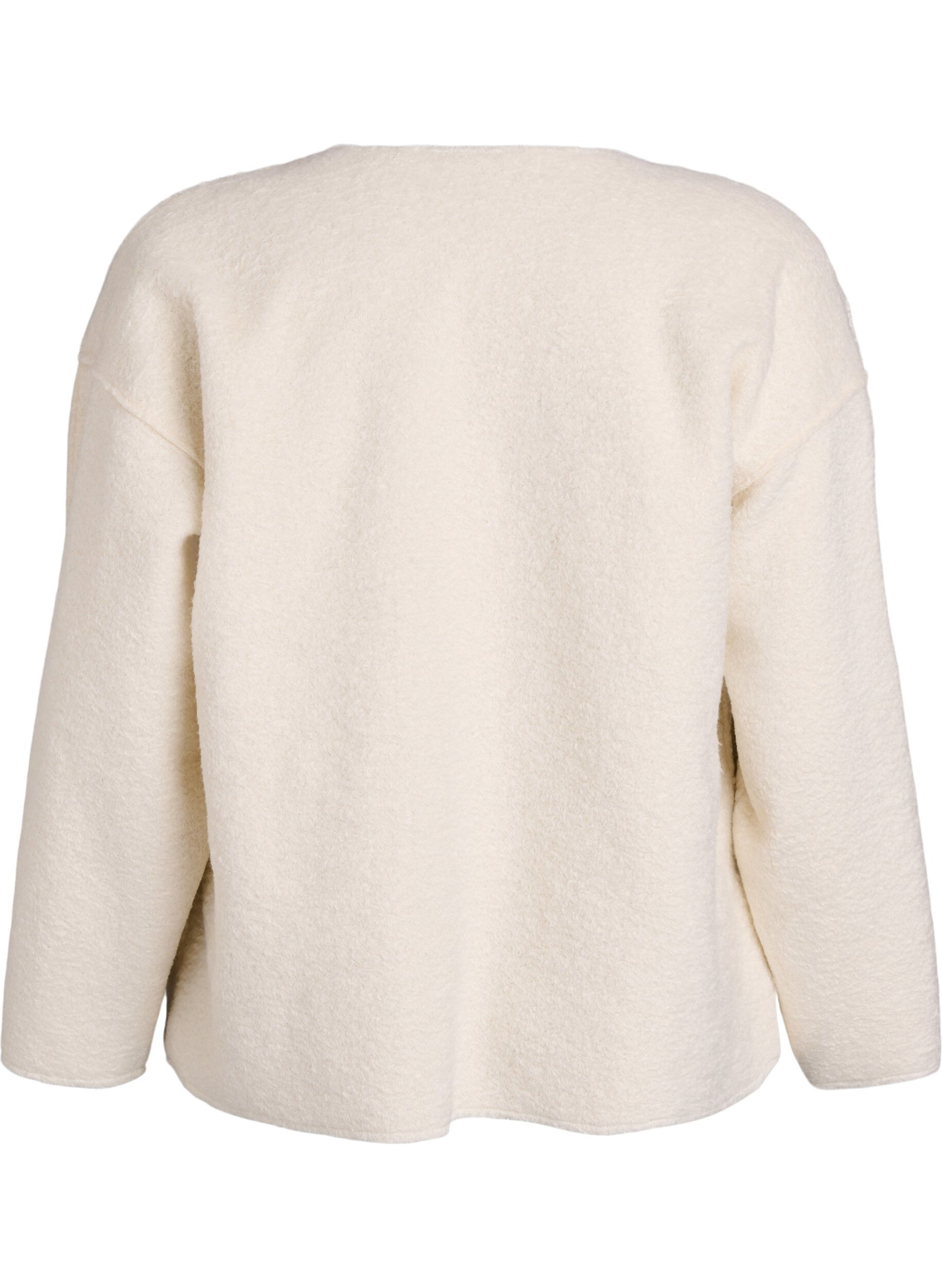 ZizziLockere Strickjacke mit Taschen, Vanille, Packshot image number 1