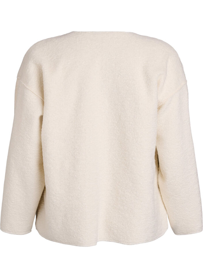 Lockere Strickjacke mit Taschen, Vanille, Packshot image number 1