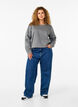 Sweatshirt mit Kontrastnähten, Medium Grey Mél, Model image number 2