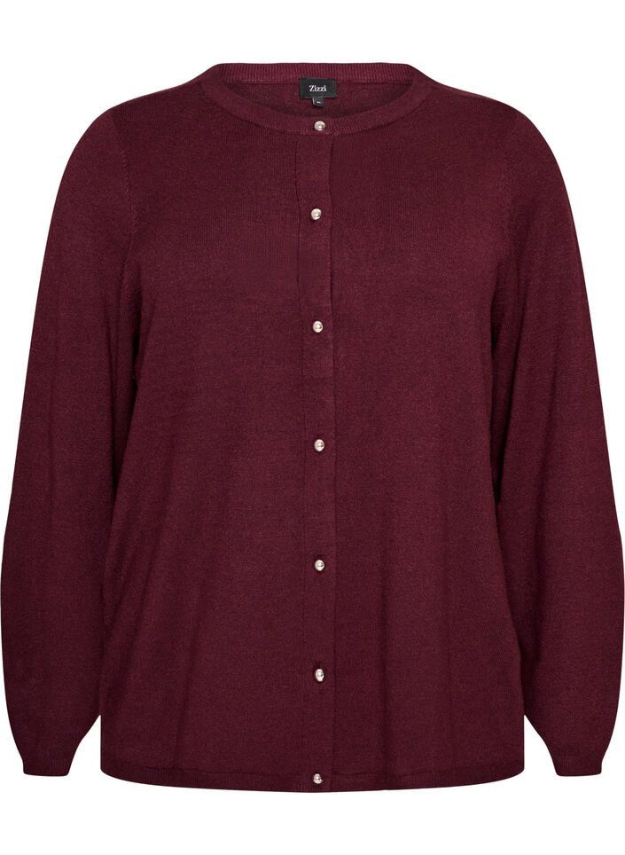 Cardigan mit runden Kn&ouml;pfen, Rot, Packshot image number 0