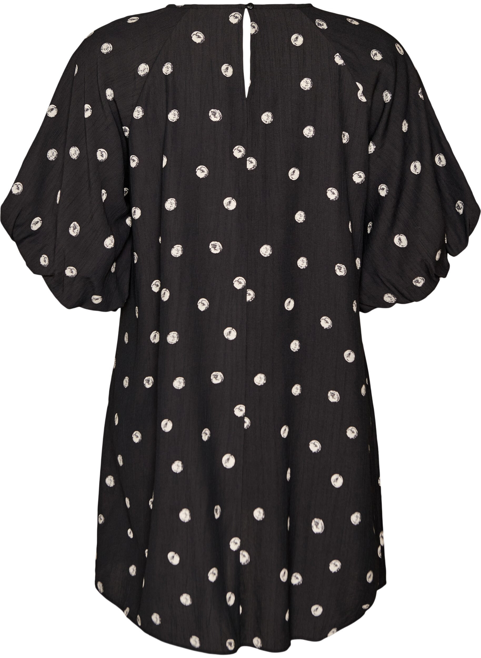 ZizziKurzes Kleid aus Viskose mit Ballon&auml;rmeln, 9990, Packshot image number 1