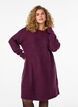 Kurzes Strickkleid mit V-f&ouml;rmigem Strukturmuster, Lila, Model image number 0