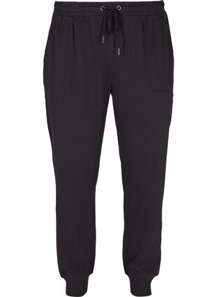 Baumwollsweatpants mit Taschen, Black, Packshot image number 0