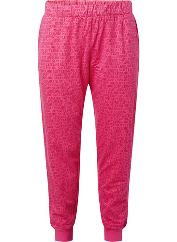 Jogginghose mit Print und Taschen, Hot Pink AOP, Packshot image number 0