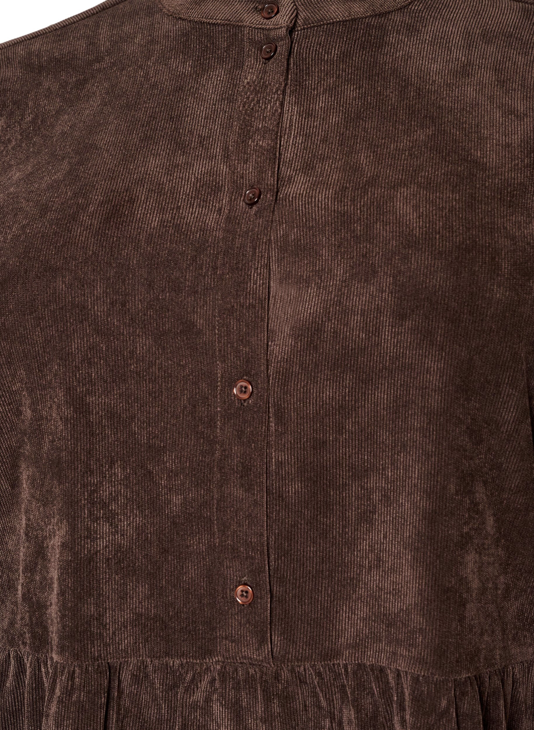 ZizziCordkleid in A-Linie mit Stehkragen, Braun, Packshot image number 2