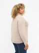 Gemusterter Strickpullover mit Rollkragen, Simply Taupe Mel., Model image number 1