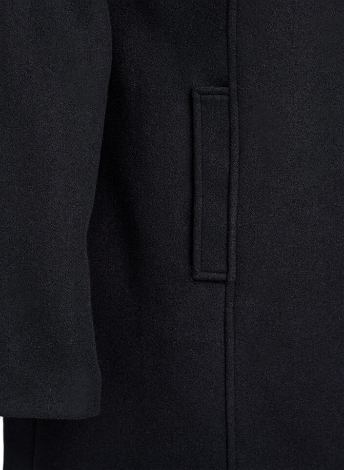 Kurzmantel in A-Linie, Schwarz, Packshot image number 3