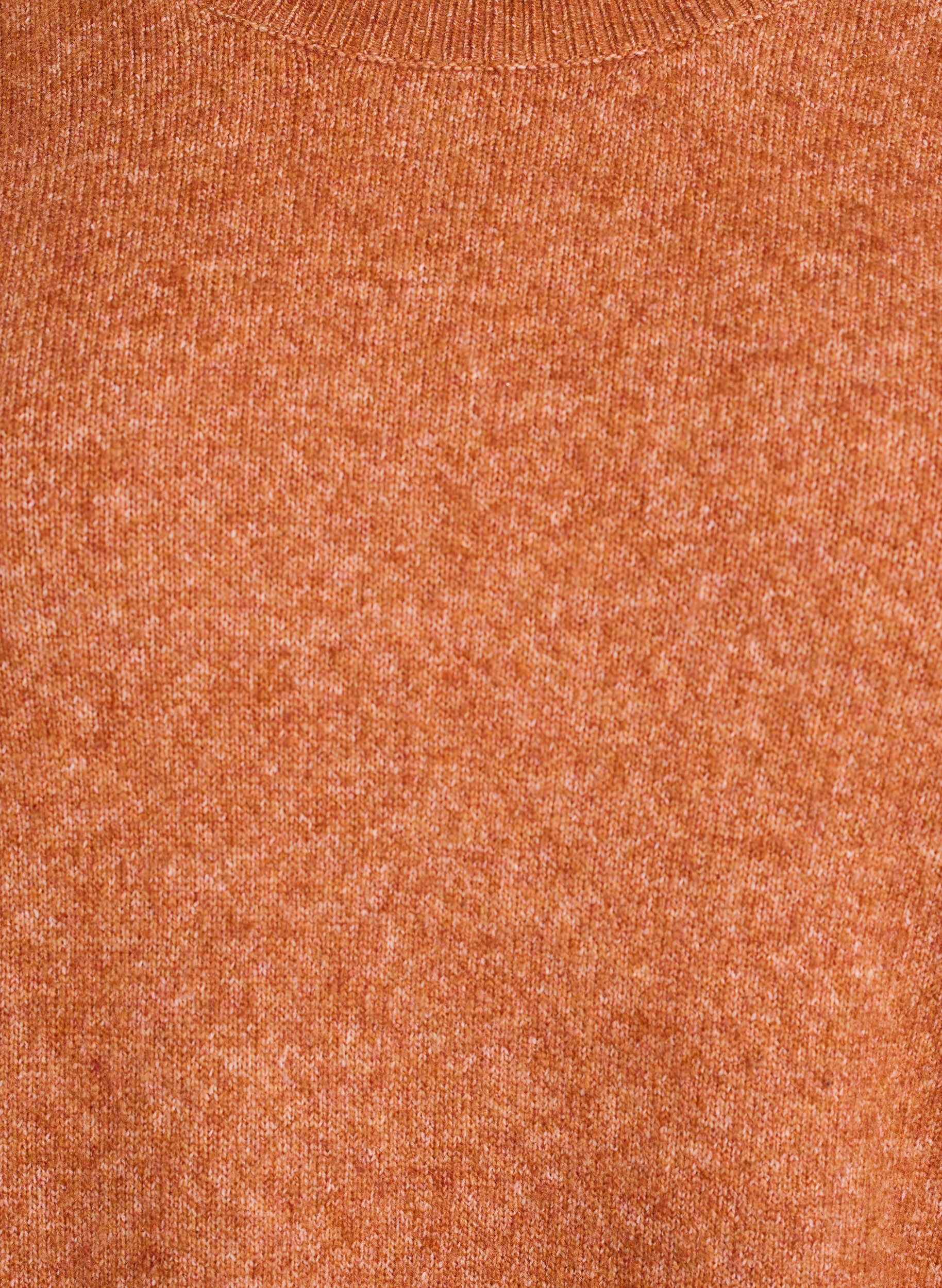 ZizziLockerer Strickpullover mit markanten N&auml;hten, Orange, Packshot image number 2