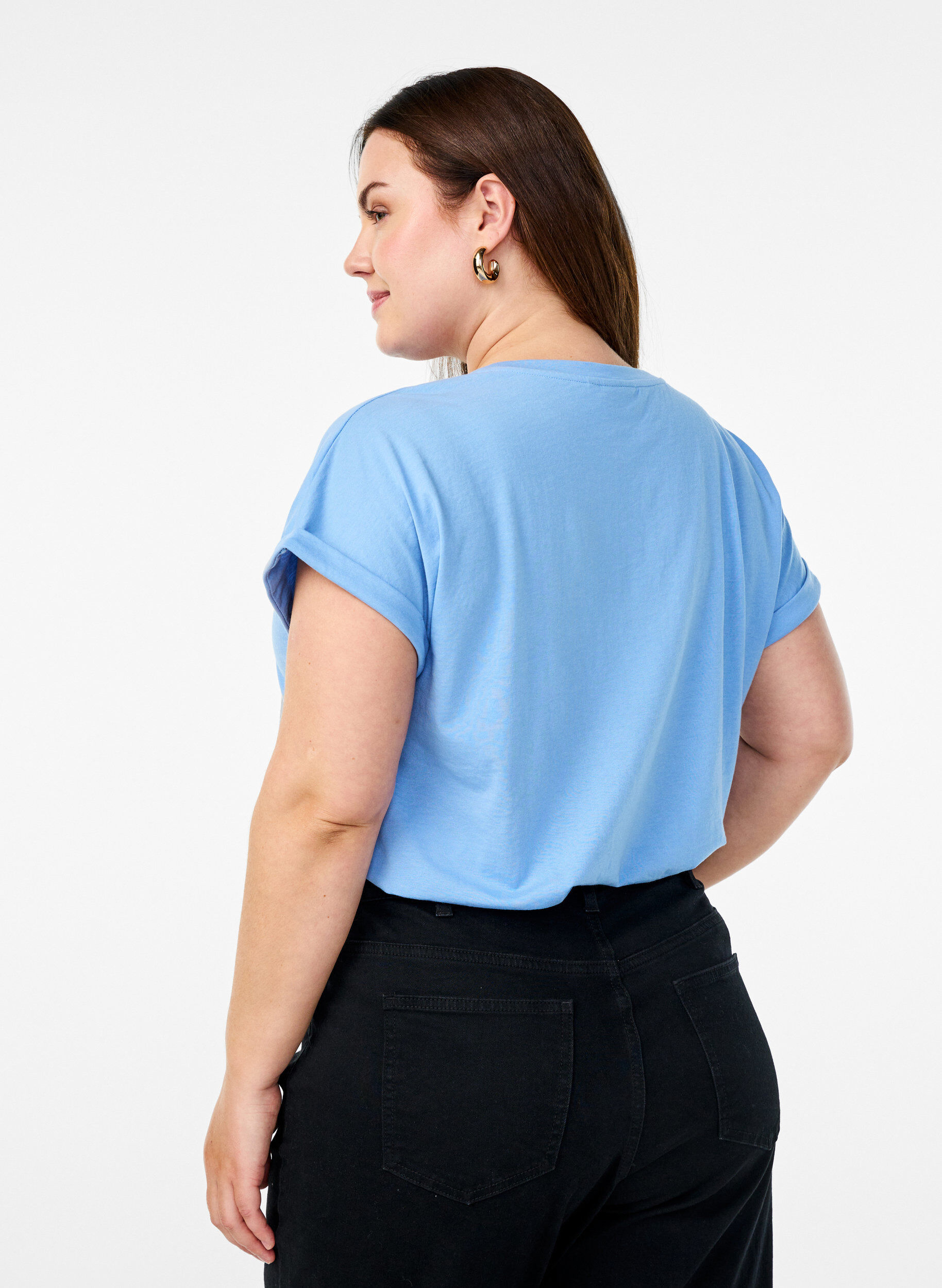 ZizziZwei-Pack T-Shirts mit kurzen &Auml;rmeln, Blau, Model image number 2