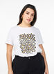 T-Shirt mit Leopardenmuster, Bright White w. Leo, Model image number 0