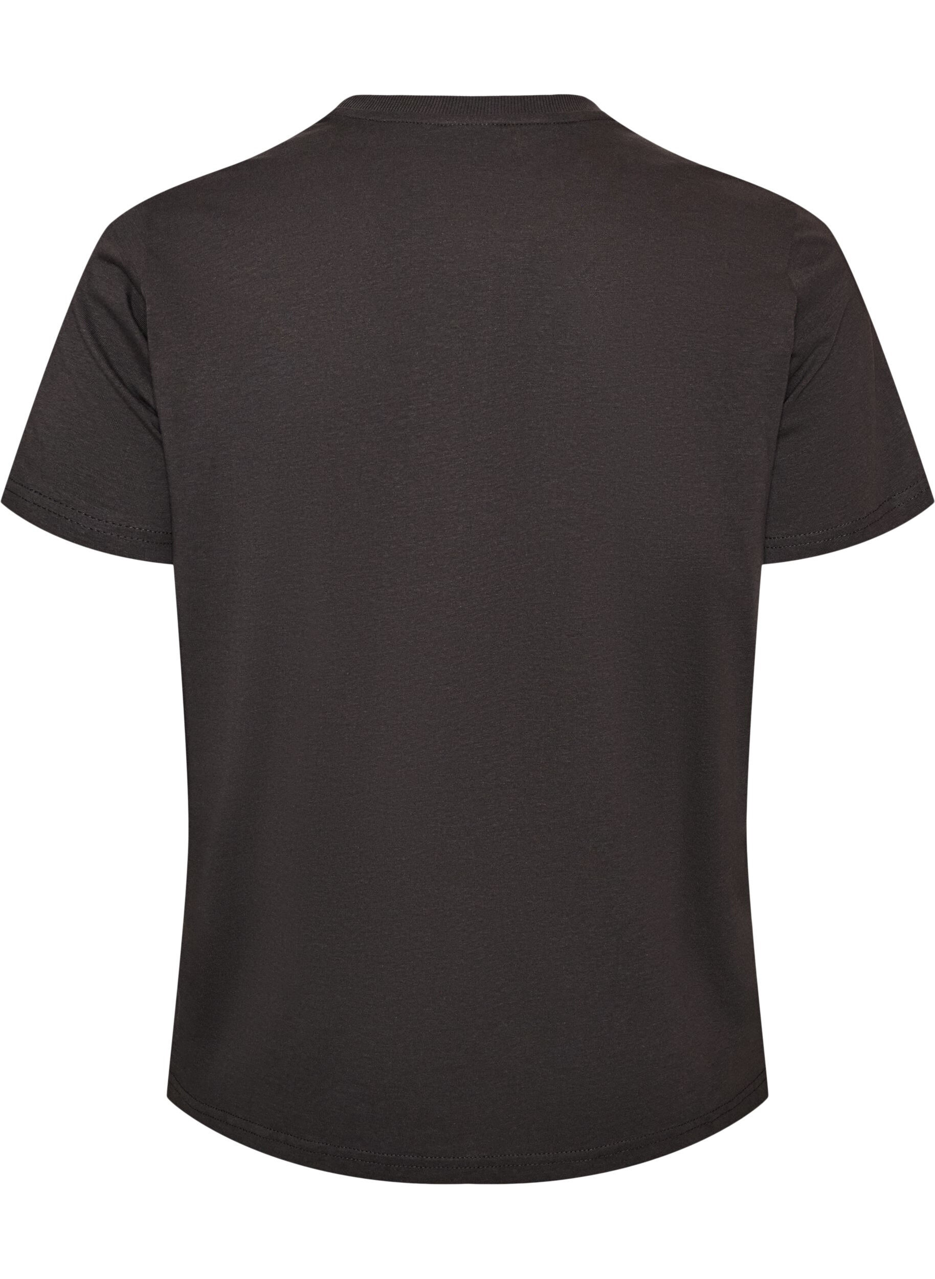 ZizziT-Shirt aus Baumwolle mit Frontprint, Grau, Packshot image number 1